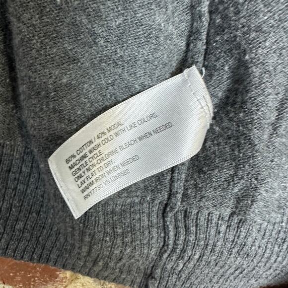 Merona Grey Open Front Knitted Long Modal Cardigan Size XXLarge - Picture 5 of 7